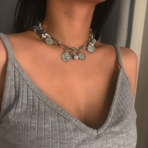 Women Bohemian Multi Layer Imitation Pearl Tassel Choker Necklace Collar Statement Pendant Necklace Jewelry