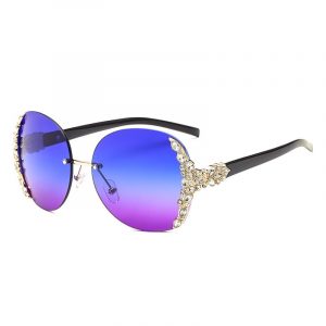 JASPEER New 2020 Diamond Fashion Sunglasses Women Men Metal Rimless Sunglasses Brand Design Women's Glasses UV400