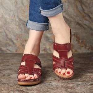 Women's Summer Open Toe Comfy Sandals Soft Premium Orthopedic Low Heels Walking Sandals Drop Shipping Toe Corrector Cusion 2020