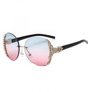JASPEER New 2020 Diamond Fashion Sunglasses Women Men Metal Rimless Sunglasses Brand Design Women's Glasses UV400