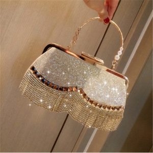 Diamonds Tassel Ladies Evening Luxury Clutch