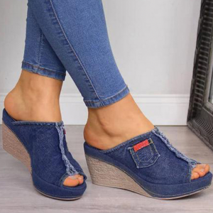 New Arrival 2020 Women Sandals Women Summer Fashion Leisure Fish Mouth Sandals Thick Bottom Slippers Wedges Shoes Sandalias
