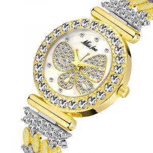 Diamond Butterfly Glitter Wristwatch