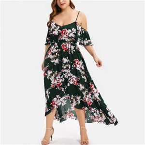 Plus Size Floral Print Dress