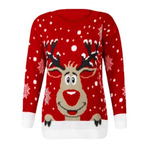 Red Nose Reindeer Knit Sweater