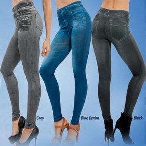High Waist Jeans Look Alike Leggings
