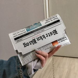 Printed Newspaper Envelope Purse