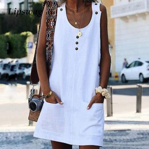 Casual Sleeveless Mini Dress