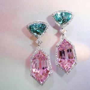 Gorgeous Double Color Cubic Zirconia Earrings
