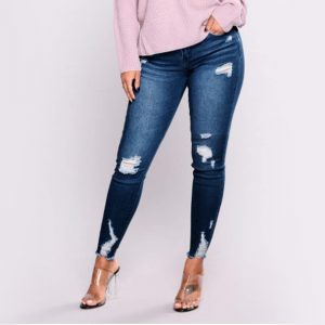 Stretchy Distressed Denim