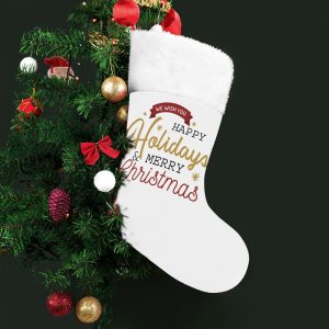 White & Red Christmas stocking