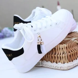 Breathable Mesh White Sneakers
