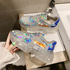 Sparkling Crystal Thick Bottom Sneakers