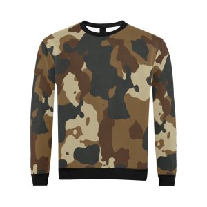 Unisex All Over Camouflage Print Sweatshirt