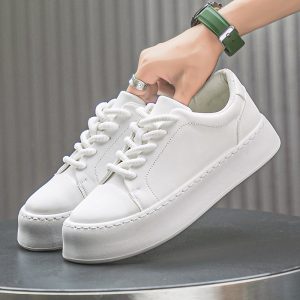 Men Fashion Lace Up Thick Bottom Sneakers