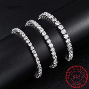 Luxury Tennis Diamond 925 Silver Plated Bracelet