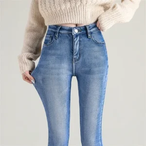 Skinny Thermal Plush Stretch Jeans