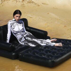 Grim Prints High Neck Long Dress