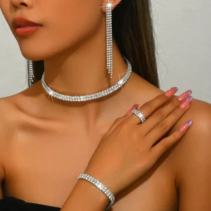Sparkling Crystal Necklace Set